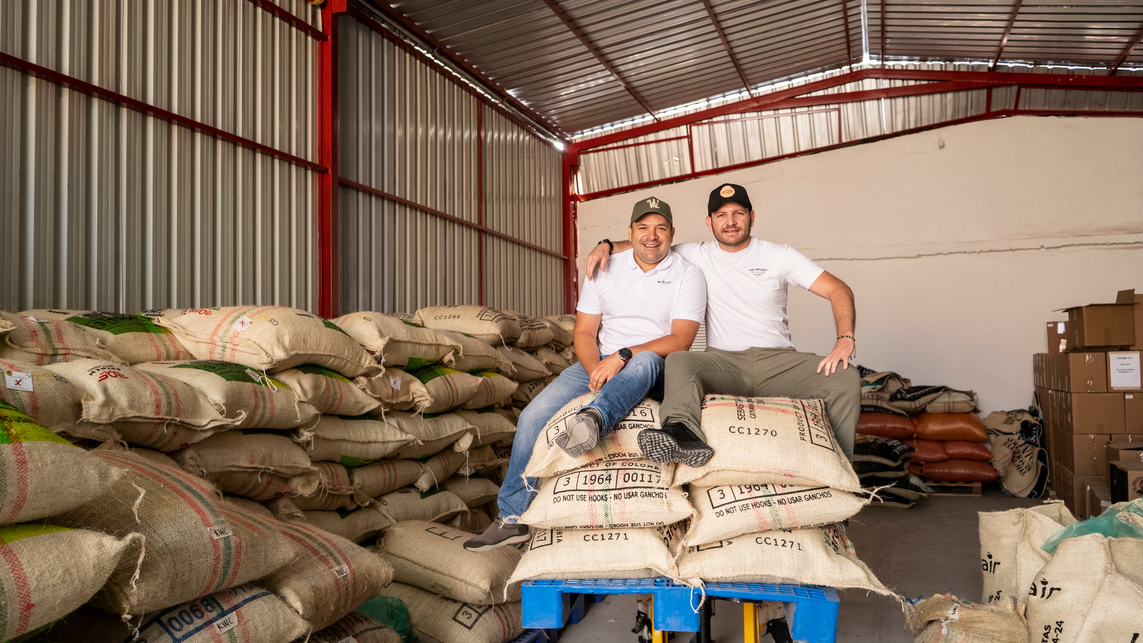 Coffee farmers at work